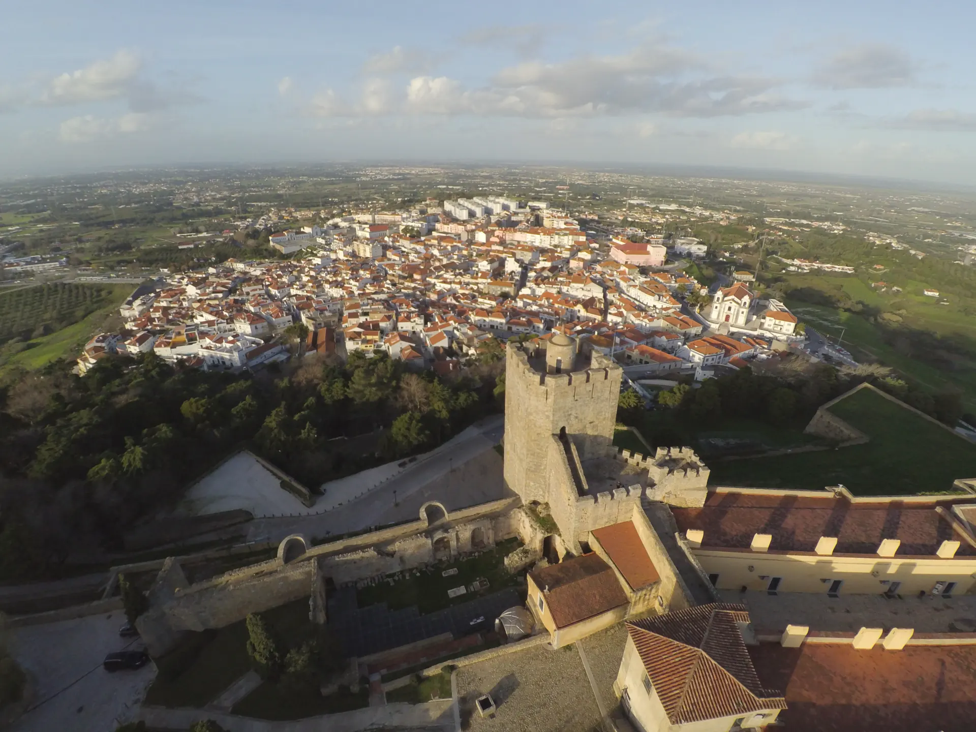 Panoramic aerial view of Palmela 